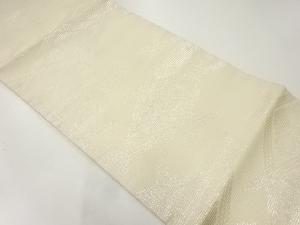 絽菱に花模様織出し開き名古屋帯（額縁仕立て）